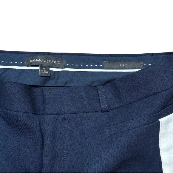 {Banana Republic} "Sloan" Ankle Slim Tapered Straight Leg Stretch Tuxedo Pants - Picture 5 of 6